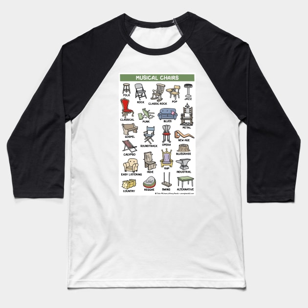 musical chairs Baseball T-Shirt by WrongHands